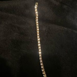 gold plated tennis bracelet